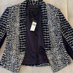 BCBGMaxAzria Black and White Patterned Blazer